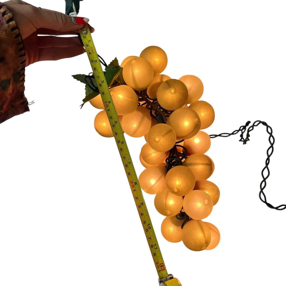 Faux Green Grape Cluster String Lights Decorative Accents‎ 1 Foot Indoor/Outdoor
